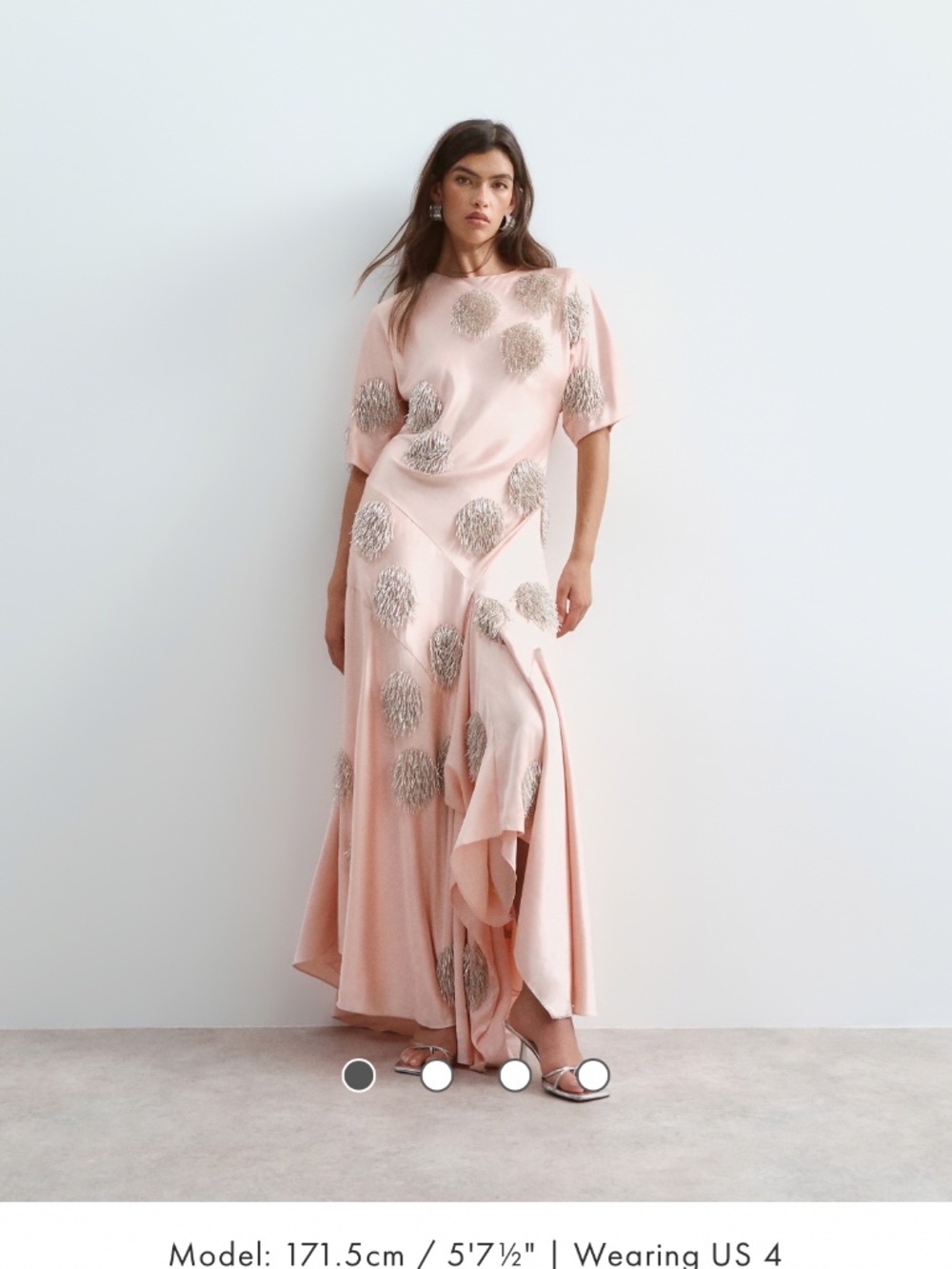 ARRANGE satin maxi dress with embellishment